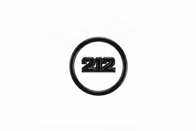 „212“ Lenkradlogo-Set Schwarz